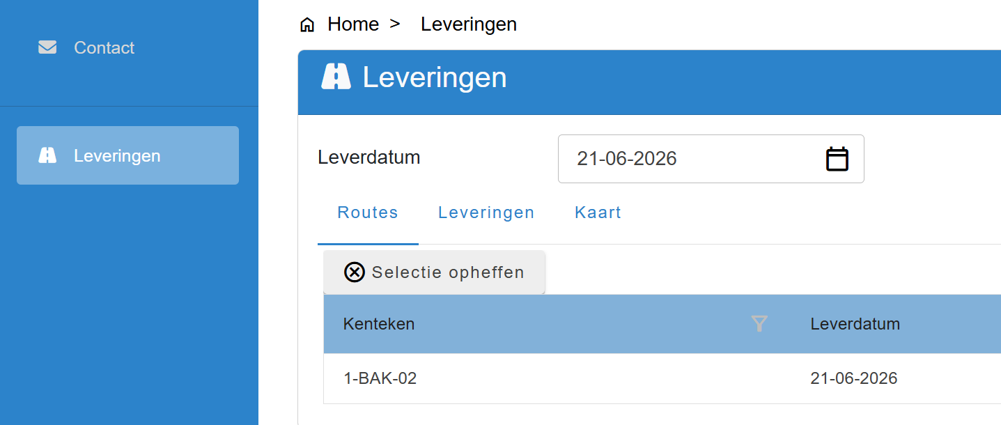 Chauffeur leveringen